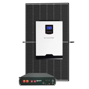 Synapase Offgrid inverter (3kW) + Synpase Rack Mount Lithium Battery 2.8kWh [24V] and and 4 x 555W Solar panels (2.2kWp)